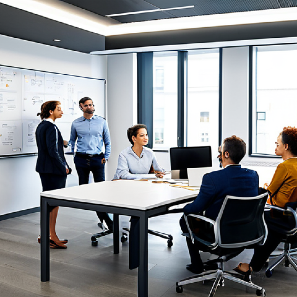 지속가능한 성취와 경영 전환 - Innovation in the Workplace**

"A diverse team of professionals brainstorming ideas in a modern, ope...